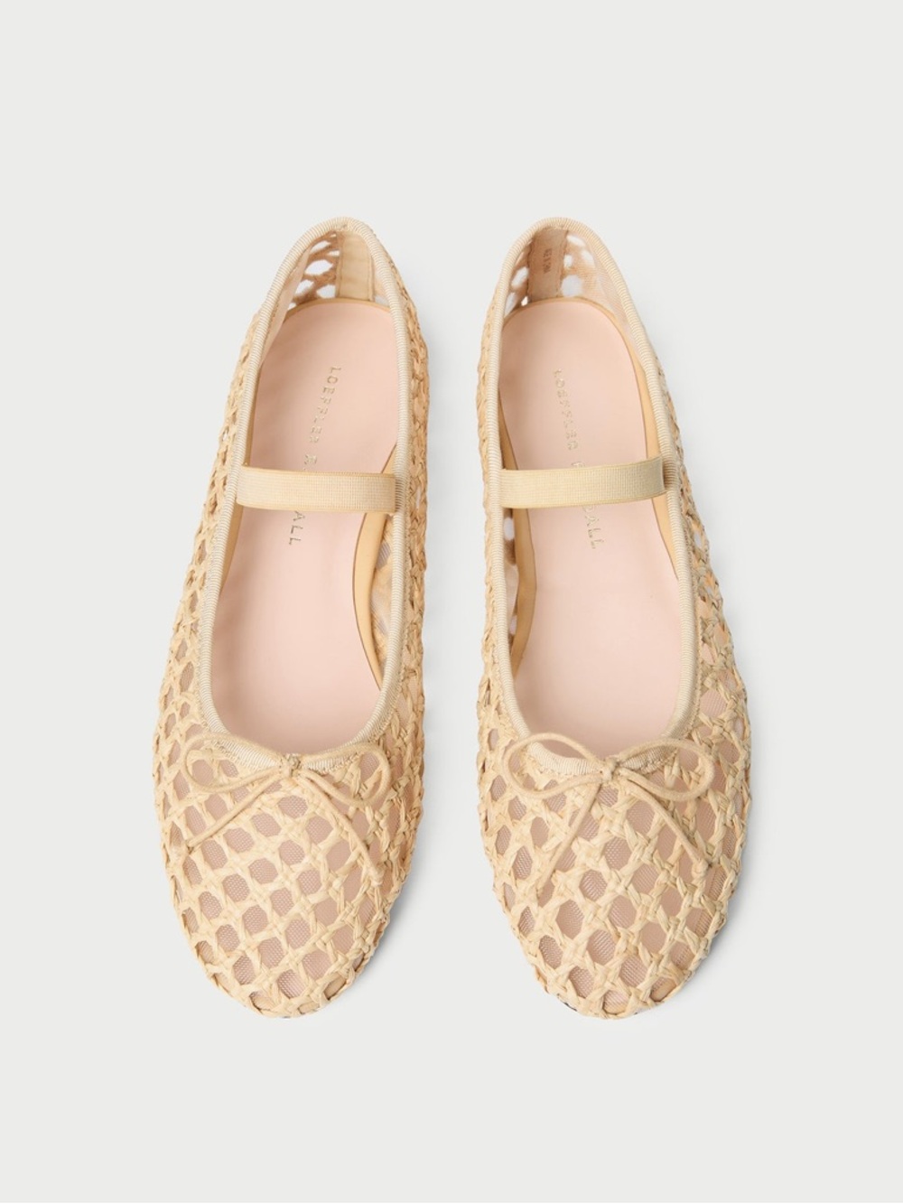 Loeffler Randall Leonie Woven Ballet Flats Natural 7.5 - Picture 3 of 5